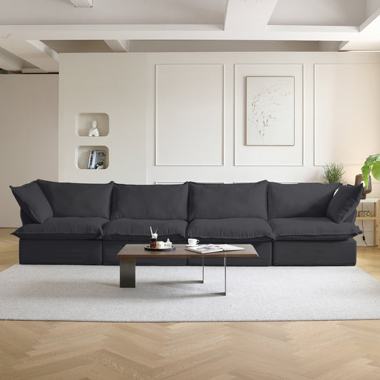 Slipcovers Only - Modular Luxe 4-Seater in Black