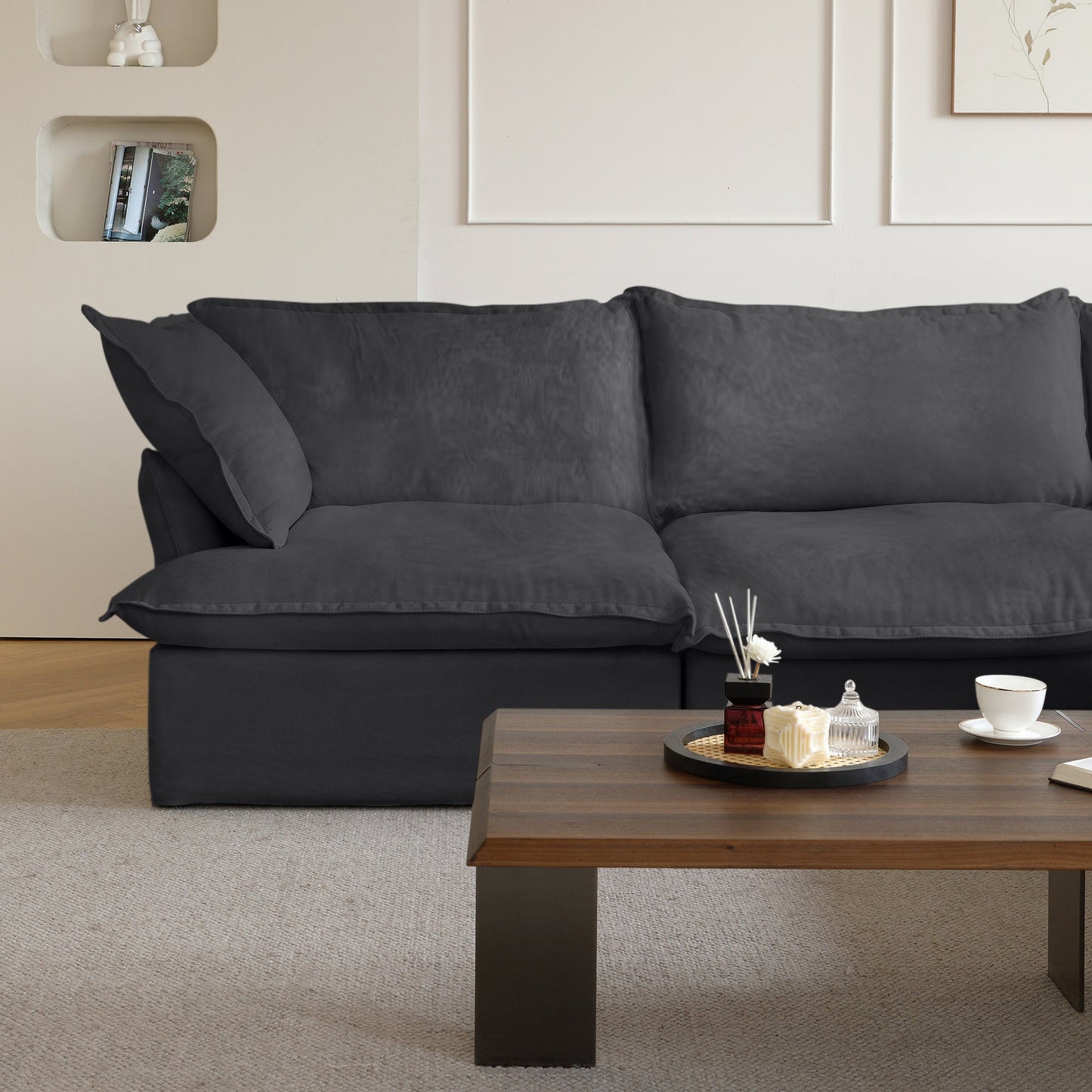 Modular Luxe 4-Seater Sectional in Black — Nationwide