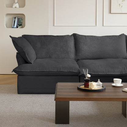 Modular Luxe 3-Seater Sectional in Black