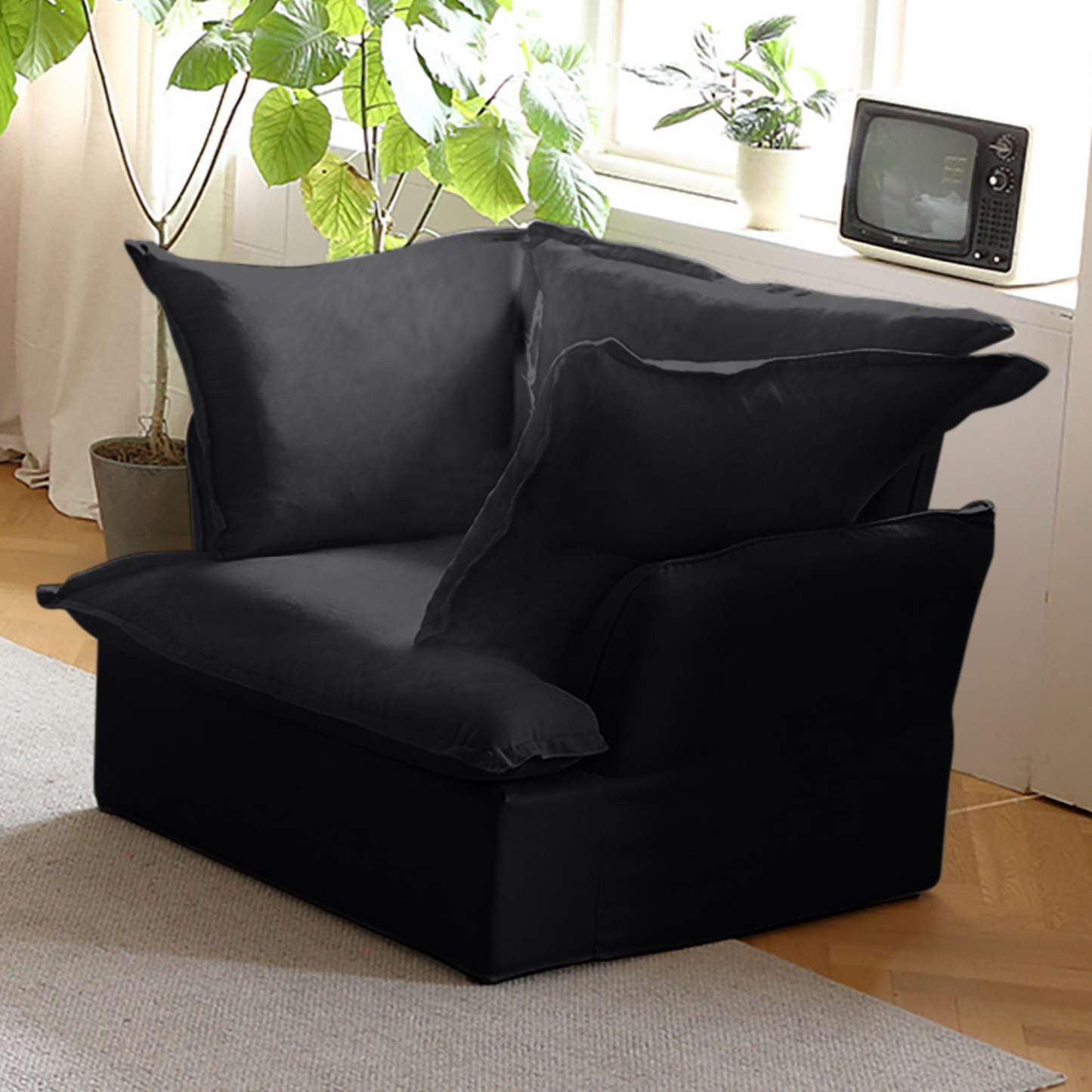 Modular Luxe Armchair in Black