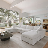Classic Modular 4-Seater U-Sectional in White — Nationwide