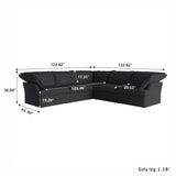 Modular Luxe 5-Seater Corner Sectional in Black — Nationwide