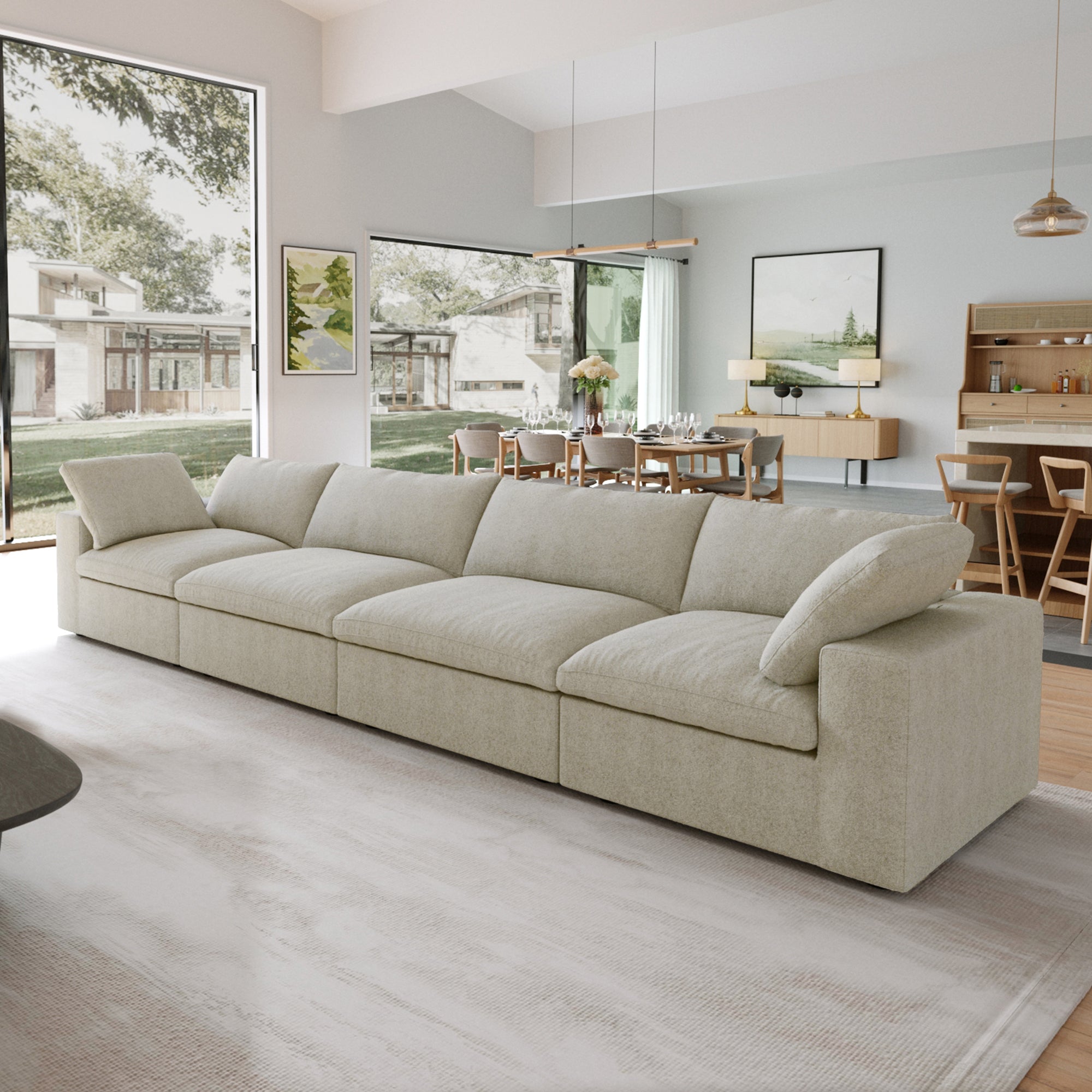 Classic Modular 4-Seater in Khaki — Nationwide