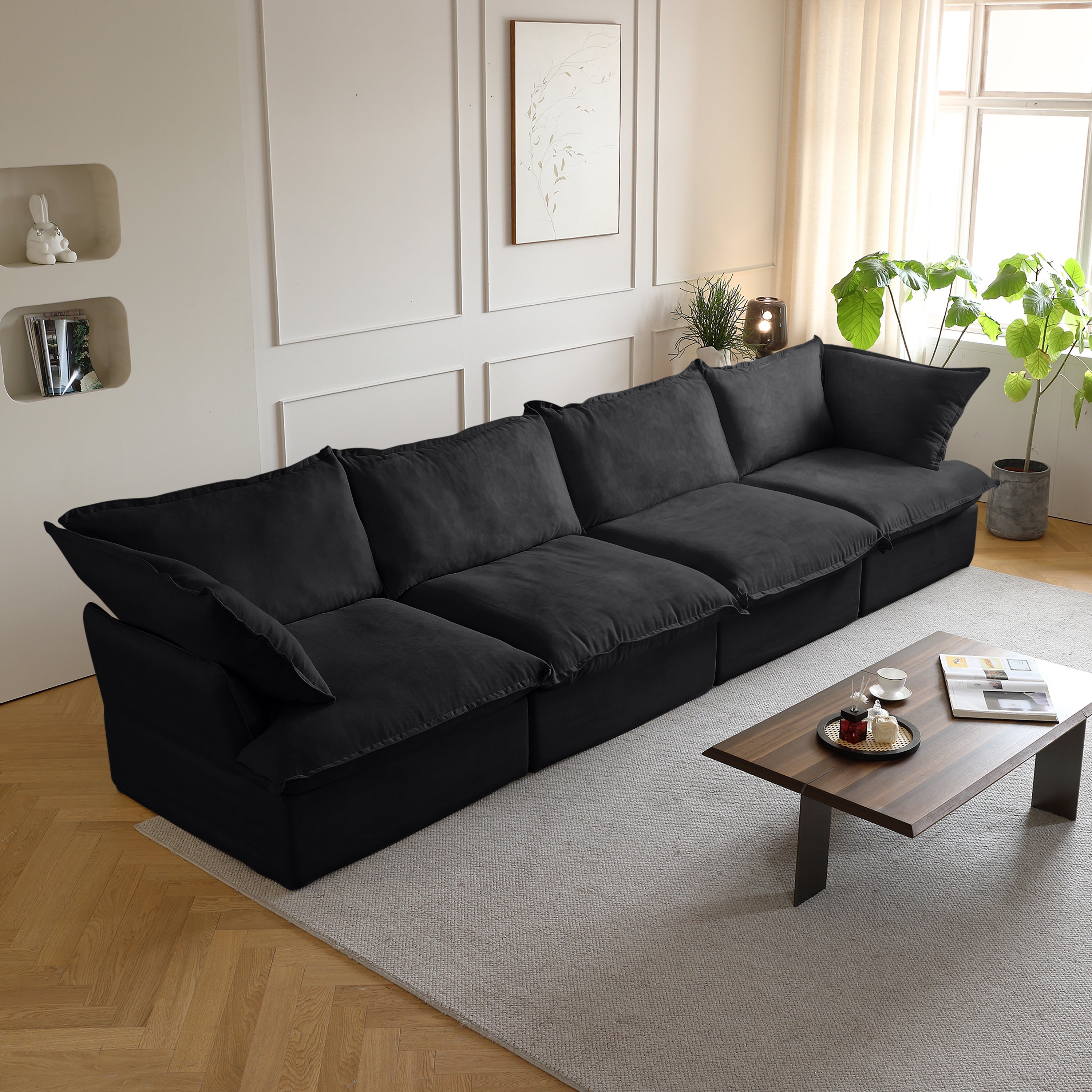 Modular Luxe 4-Seater in Black — Nationwide