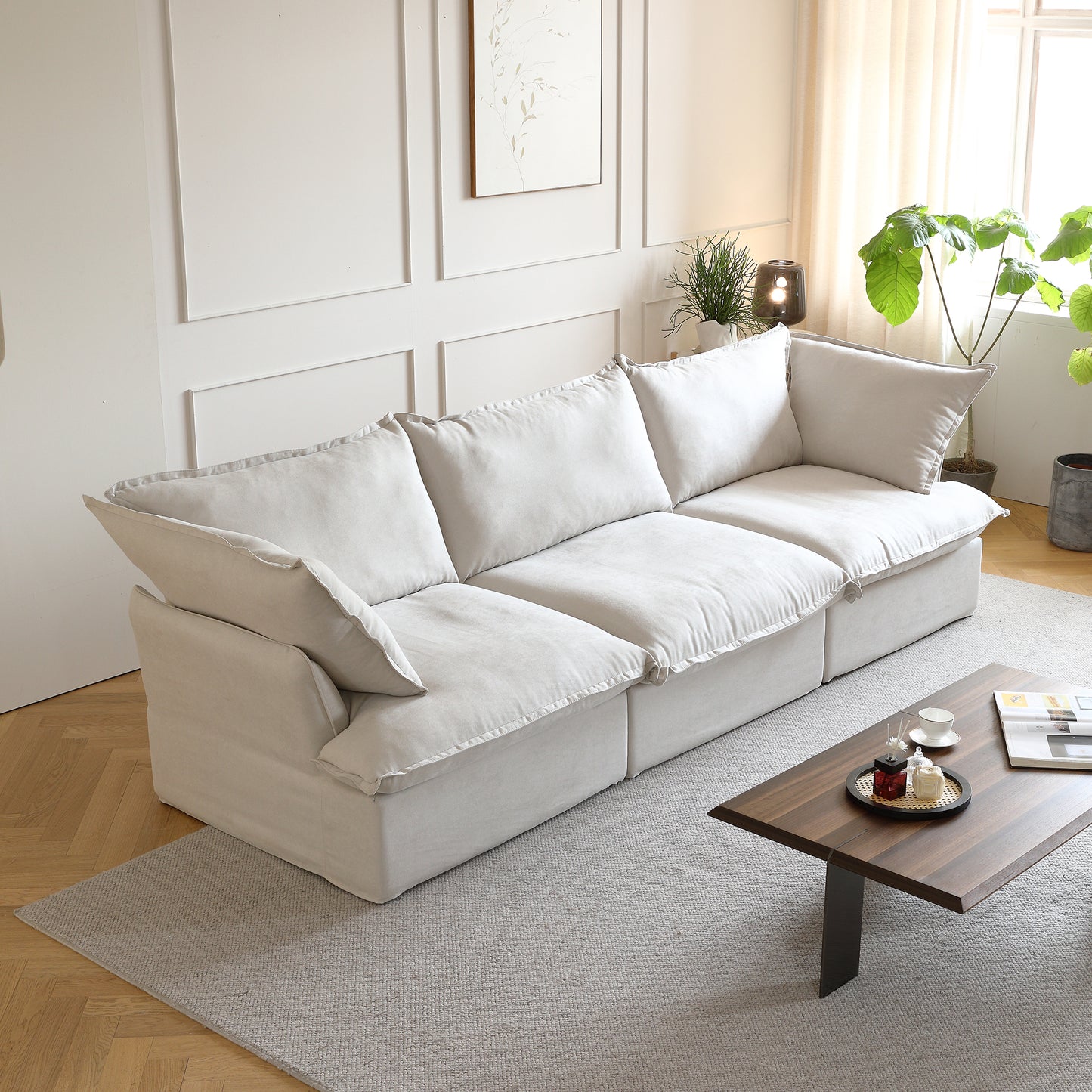 Modular Luxe 3-Seater Sofa in Beige