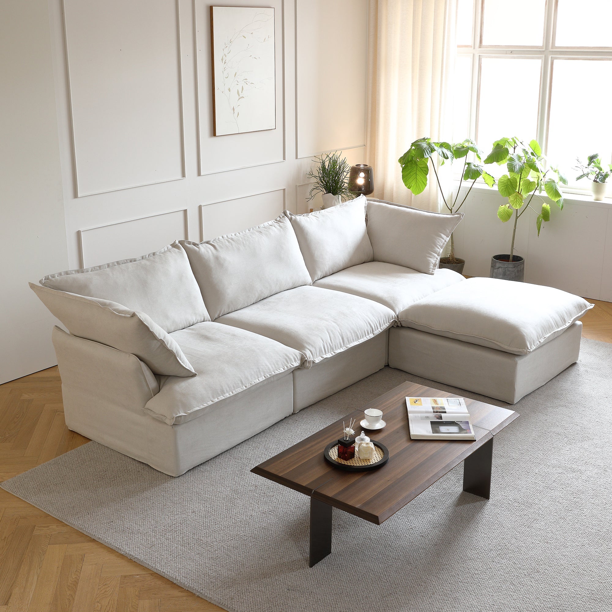 Modular Luxe 3-Seater Sectional in Beige — Nationwide