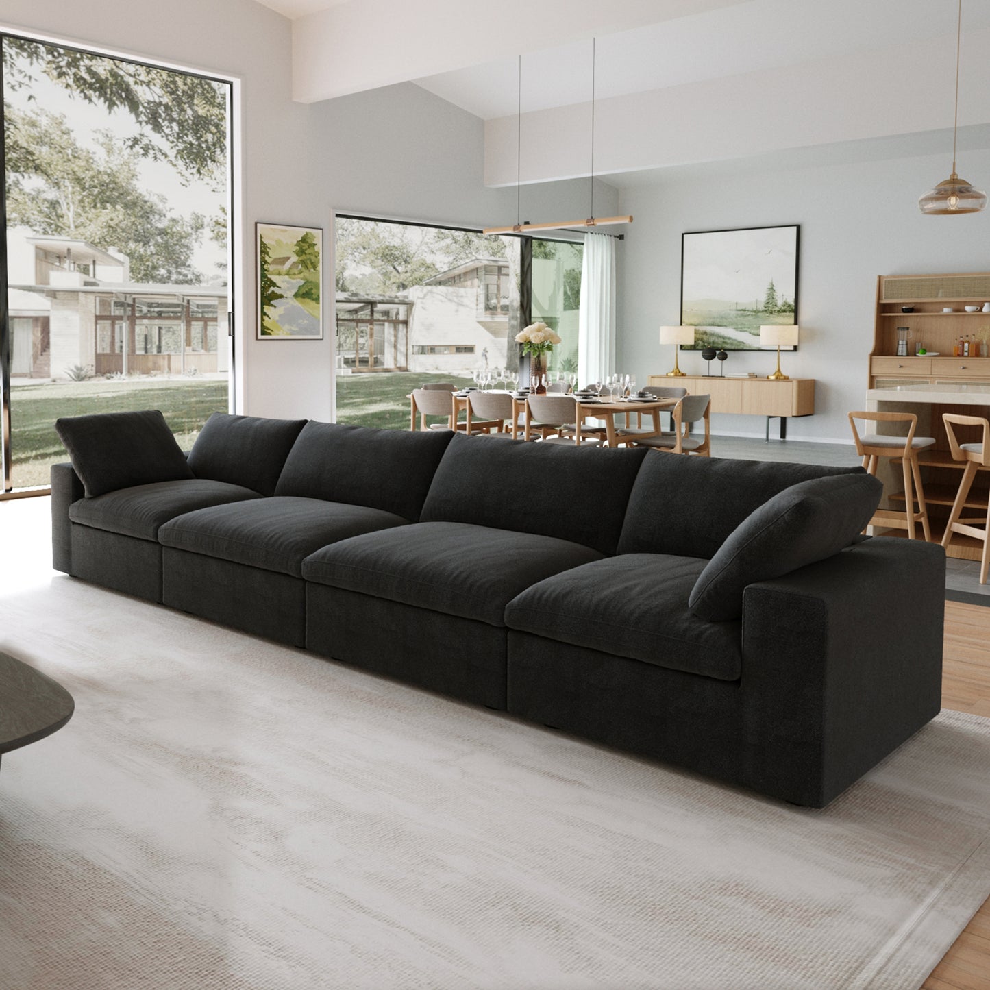 Classic Modular 4-Seater in Black