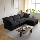 Modular Luxe 3-Seater Sectional in Black