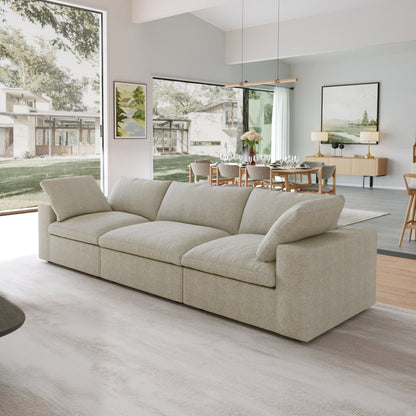 Classic Modular 3-Seater Sofa in Khaki — Nationwide