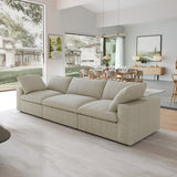 Classic Modular 3-Seater Sofa in Khaki