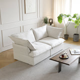 Modular Luxe 2-Seater Sofa in White — Nationwide