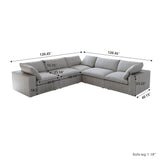 Classic Modular 5-Seater Corner Sectional in Gray — Nationwide