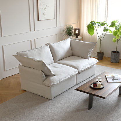 Modular Luxe 2-Seater Sofa in Beige