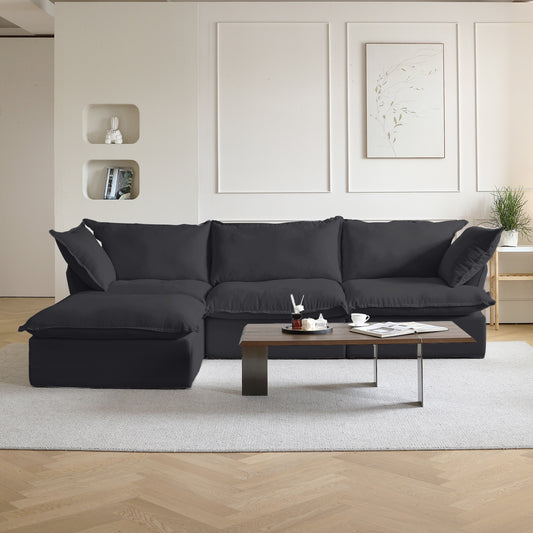 Slipcovers Only - Modular Luxe 3-Seater Sectional in Black