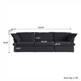 Modular Luxe 3-Seater Sofa in Black — Nationwide