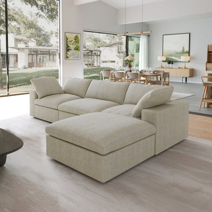 Classic Modular 3-Seater Sectional in Khaki — Nationwide