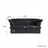 Modular Luxe 2-Seater Sofa in Black — Nationwide