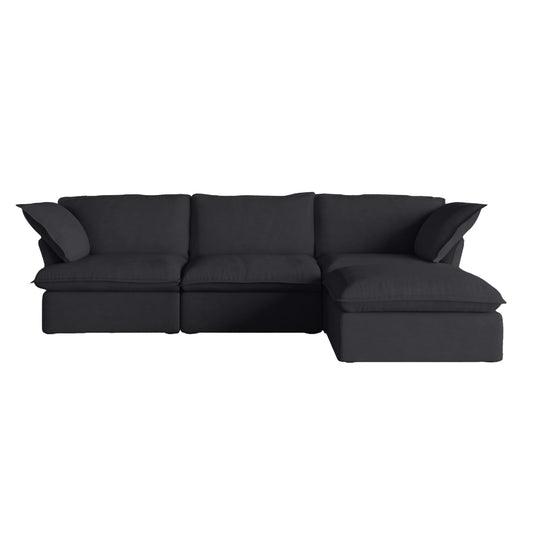 Modular Luxe 3-Seater Sectional in Black