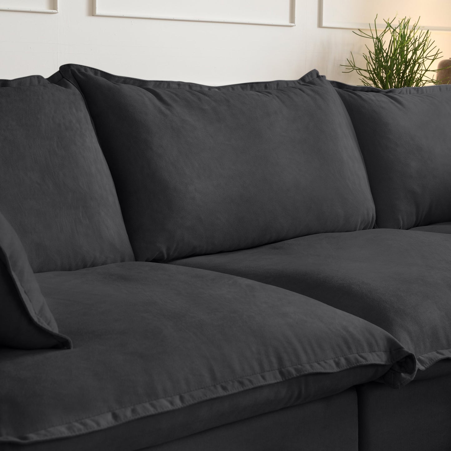 Modular Luxe 4-Seater Sectional in Black — Nationwide