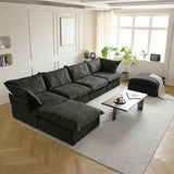 Modular Luxe 4-Seater U-Sectional in Black