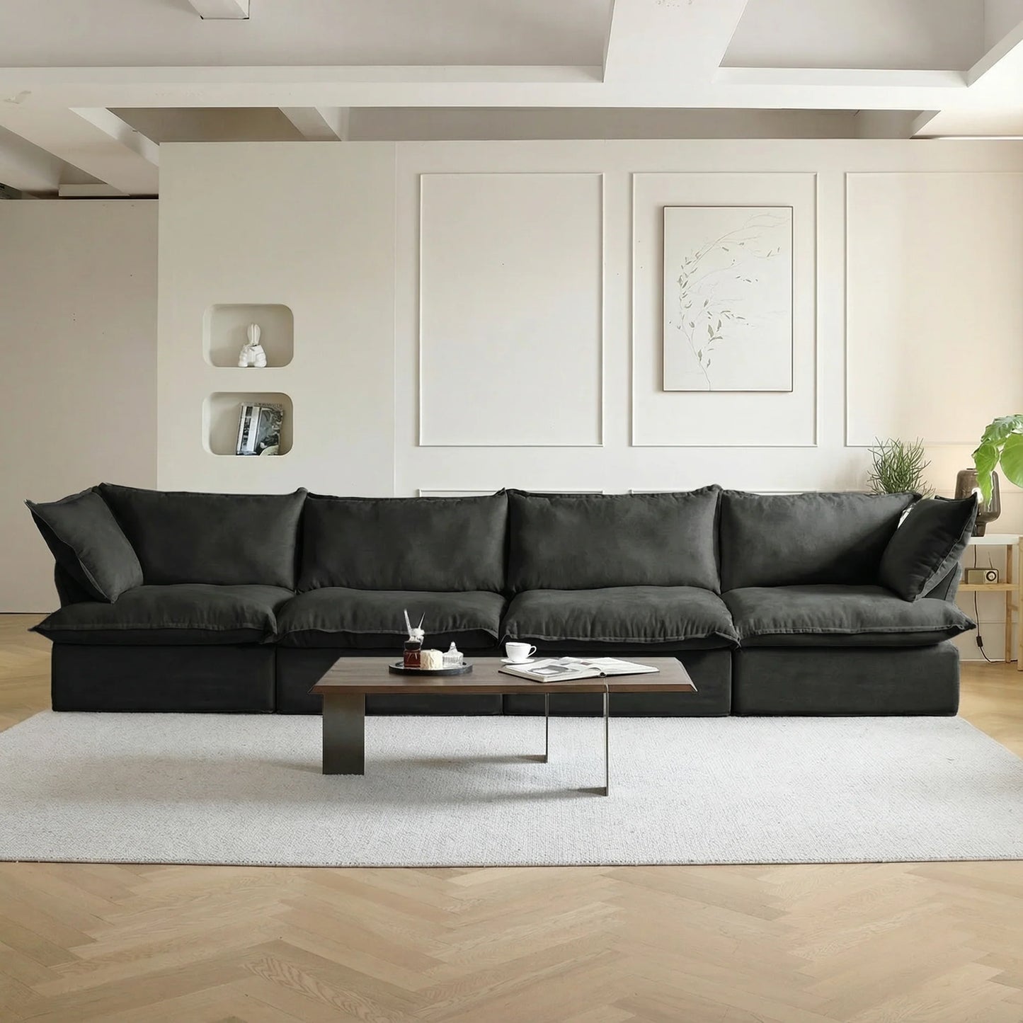 Modular Luxe 4-Seater in Black