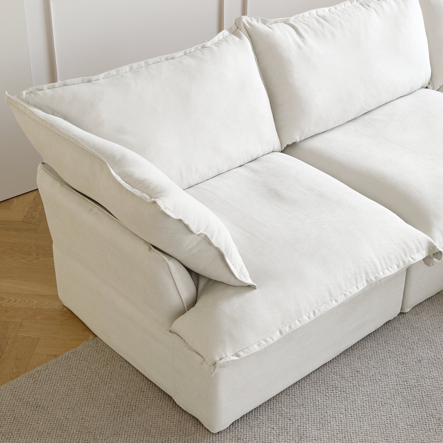 Modular Luxe 4-Seater Sectional in White