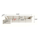 Modular Luxe 4-Seater Sectional in Beige — Nationwide