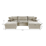Classic Modular 3-Seater U-Sectional in Khaki — Nationwide