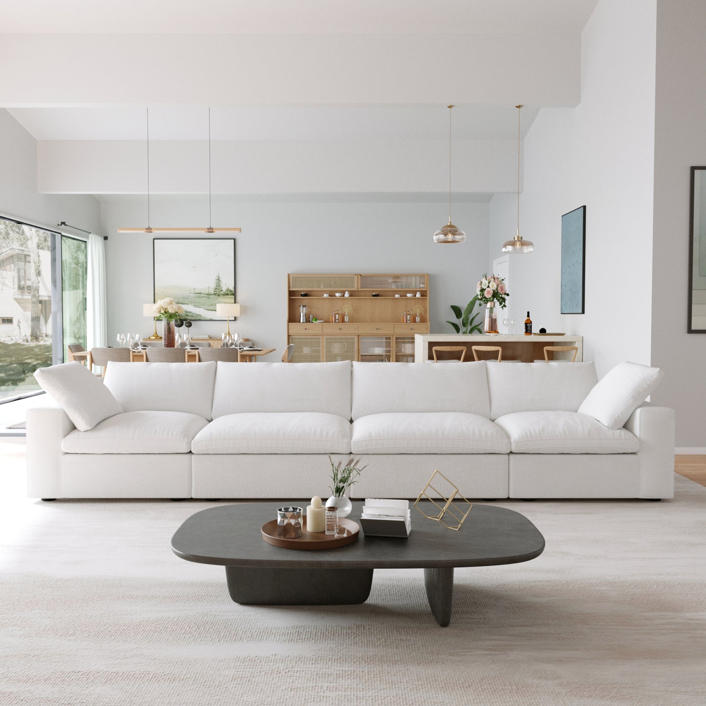 Slipcovers Only - Classic Modular 4-Seater in White