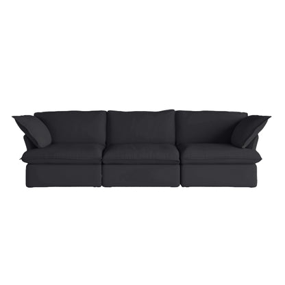Modular Luxe 3-Seater Sofa in Black