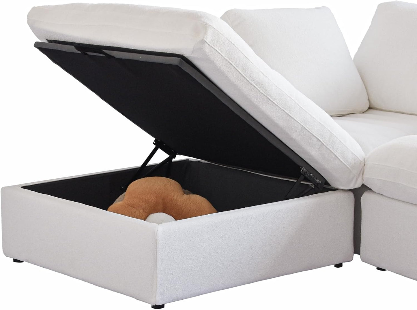 Classic Modular 4-Seater Sectional in White