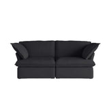 Modular Luxe 2-Seater Sofa in Black