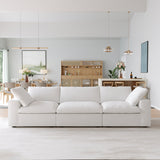 Classic Modular 3-Seater Sofa in White — Nationwide