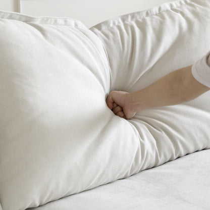 Modular Luxe Right Facing Armrest Piece in White