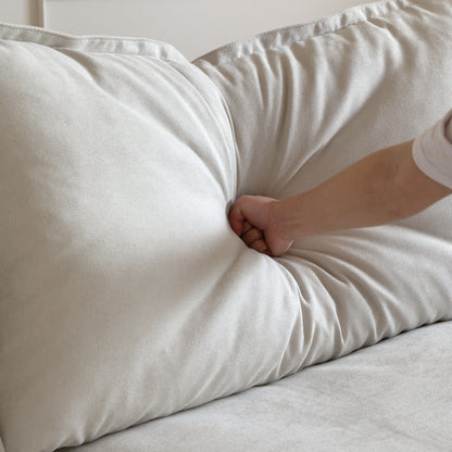 Modular Luxe Right Facing Armrest Piece in Beige