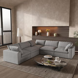 Classic Modular 5-Seater Corner Sectional in Gray