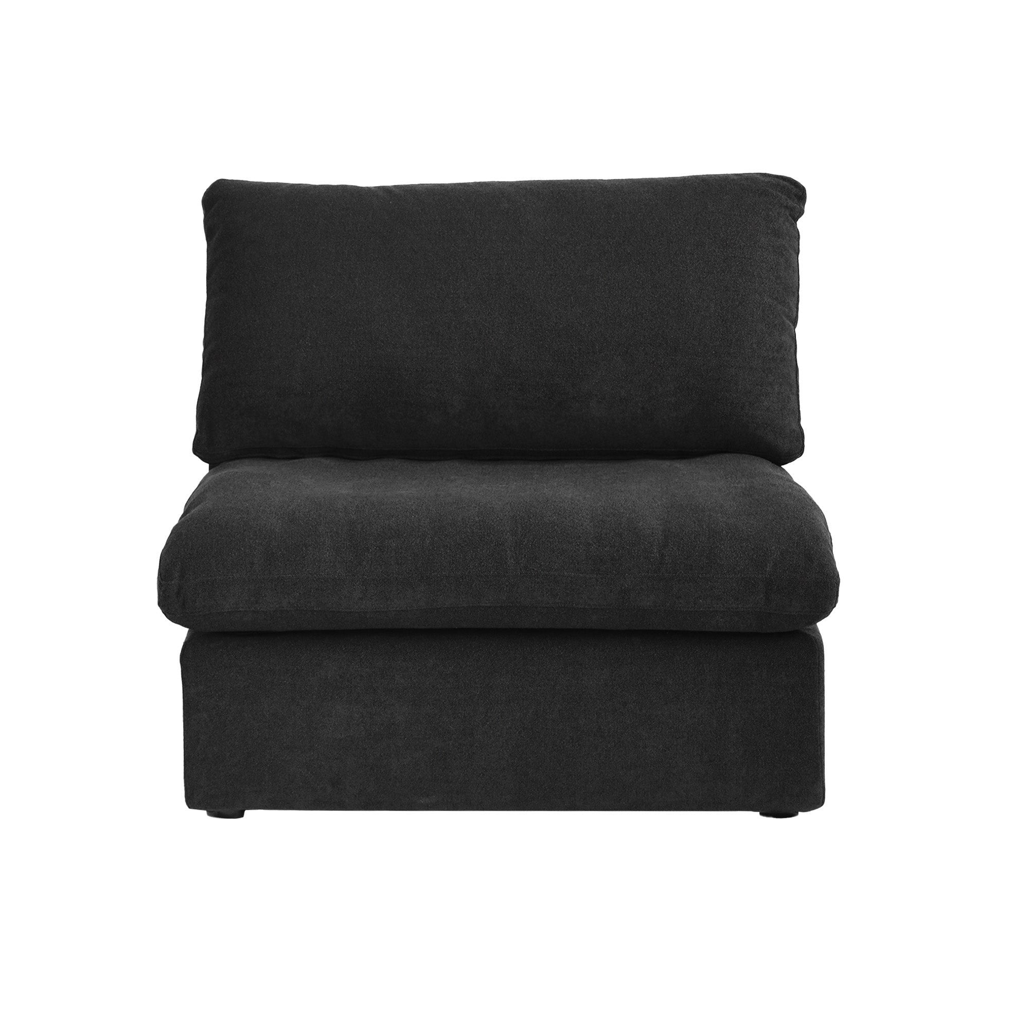 Slipcover Only! Classic Modular Armless/Median Piece in Black