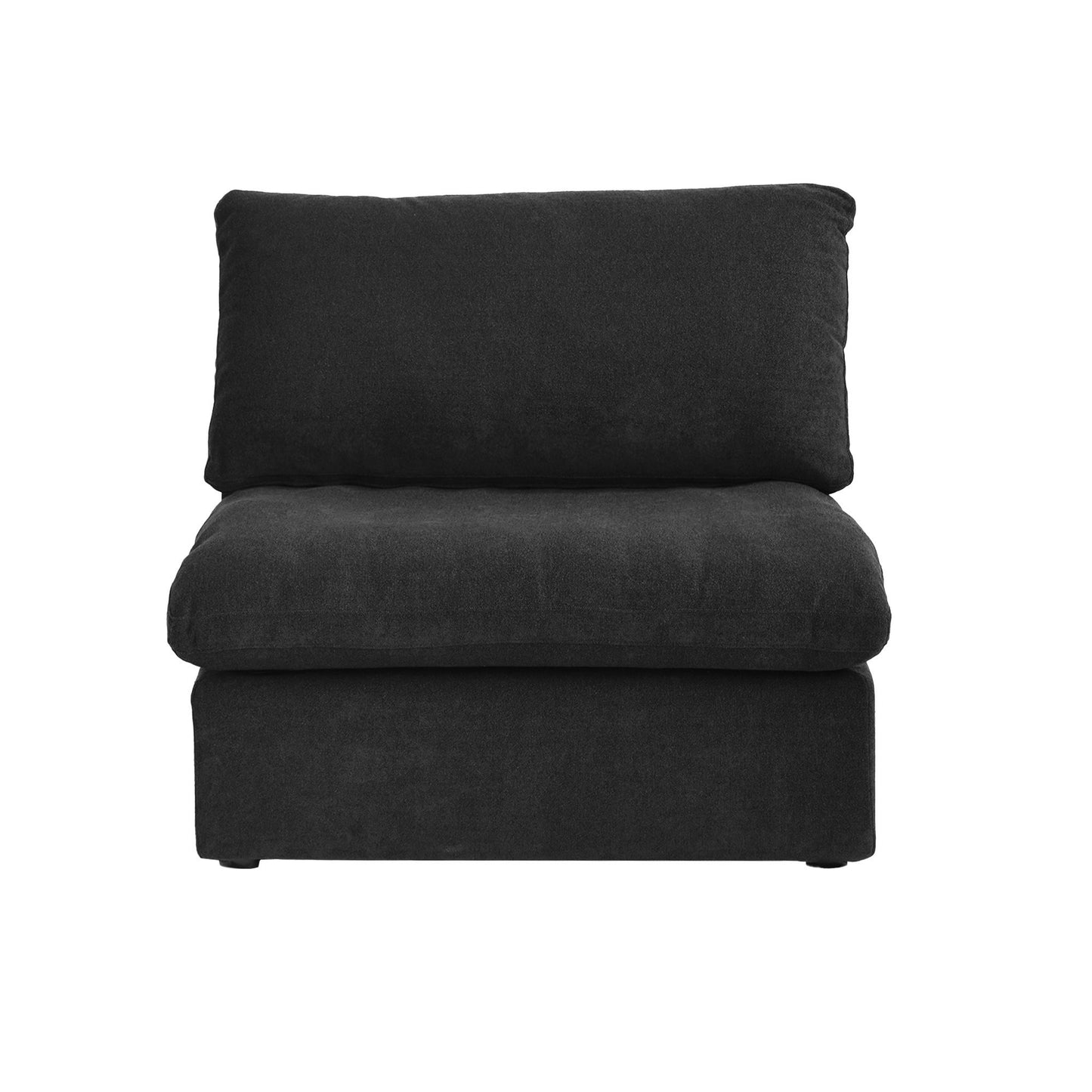 Slipcover Only! Classic Modular Armless/Median Piece in Black