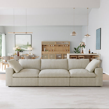 Classic Modular 3-Seater Sofa in Khaki — Nationwide