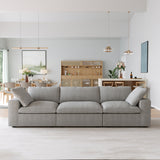 Classic Modular 3-Seater Sofa in Gray