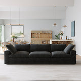 Classic Modular 3-Seater Sofa in Black