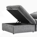 Slipcover Only! Classic Modular Ottoman Piece in Gray
