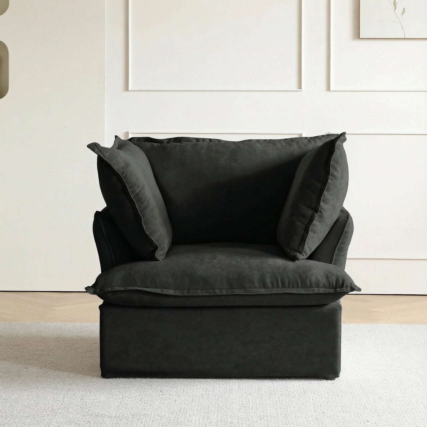 Modular Luxe Armchair in Black