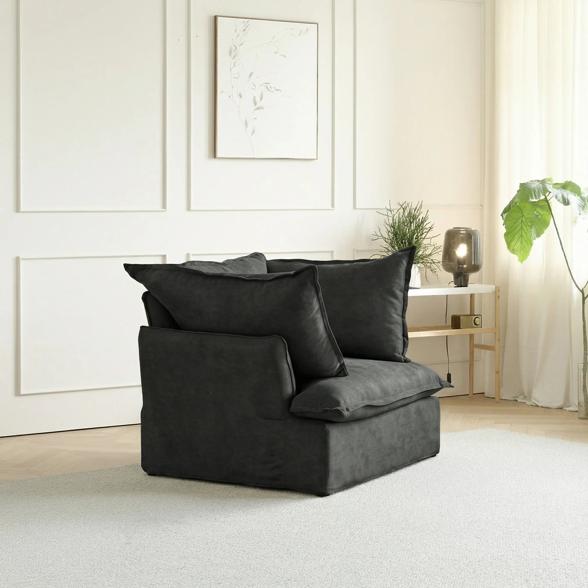 Modular Luxe Armchair in Black