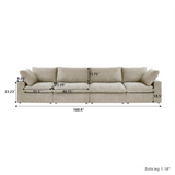 Classic Modular 4-Seater in Khaki — Nationwide
