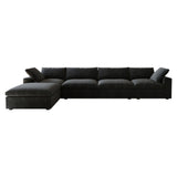 Classic Modular 4-Seater Sectional in Black