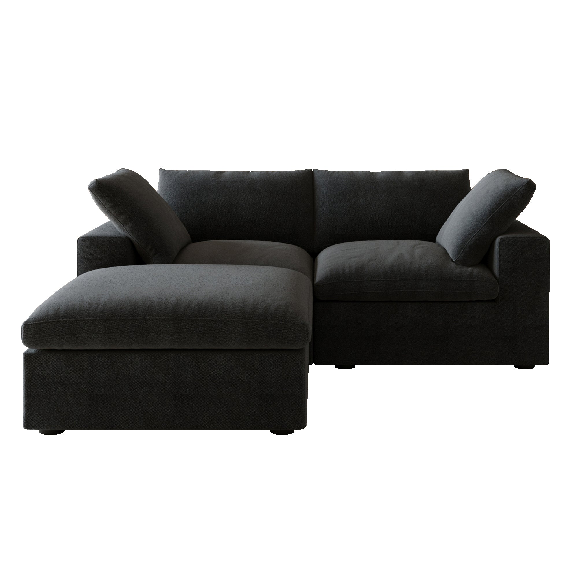 Classic Modular 2-Seater Sectional in Black
