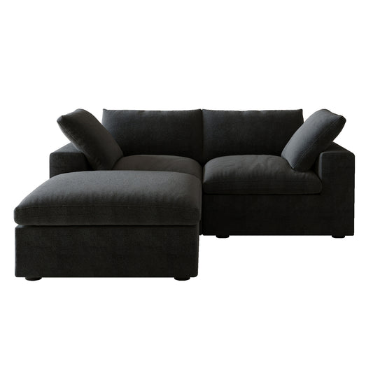 Classic Modular 2-Seater Sectional in Black
