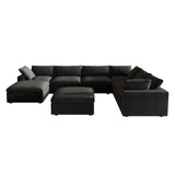 Classic Modular 7-Seater Corner Chaise in Black — Nationwide