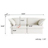 Modular Luxe 2-Seater Sofa in White — Nationwide